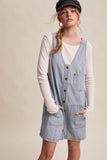 Striped Denim Mini Dress