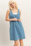Sleeveless Denim Shift Dress
