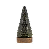 Short Rustic Green Glass Tree On Stand