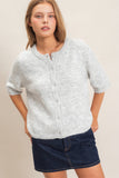 Short Sleeve Button-Up Cardigan