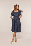 Floral Jacquard Denim Dress