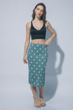 Polka Dot Midi Skirt