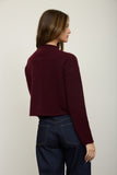 Mock Neck Button Down Cardigan