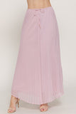 Pleated Long Chiffon Skirt