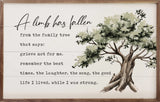 A Limb Has Fallen Tree White - 8x5