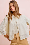 Eyelet Lace Hem Top