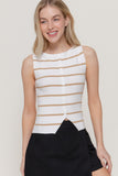 Striped Boat Neck Top