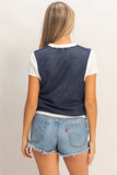 Tie Closure Knit Vest