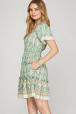 Bell Sleeve Mini Dress