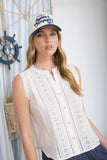 Lace Button Down Top