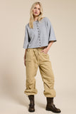 Wide Sleeve Button Front Knit Cardigan