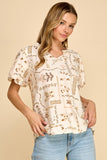 Floral Puff Sleeve Blouse