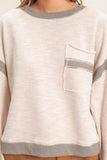 Striped Trim Sweatshirt