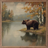 Brown Bear At Mountain Lake - 12x12