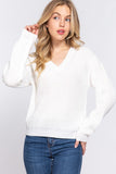 Long Sleeve V-Neck Sweater