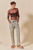 Vintage Washed Slim Barrel Pants