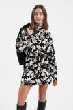 Floral Long Sleeve Sweater Dress