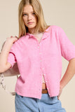 Short Sleeve Button Cardigan