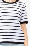 Striped Short Sleeve Sweater