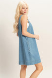 Sleeveless Denim Shift Dress
