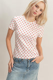Polka Dot Short Sleeve Top
