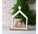 White Enamel Nativity Scene