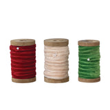 Velvet Ribbon On Wood Spool