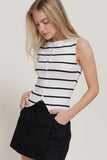 Striped Boat Neck Top