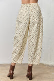 Floral Print Barrel Pants