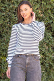 Basic Long Sleeve Striped Top