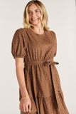 Floral Print Corduroy Dress