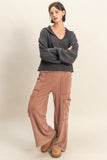 Mineral Washed Oversized Cargo Sweatpants