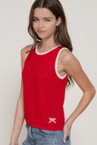 Sleeveless Jacquard Sweater