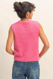 Crew Neck Sleeveless Sweater