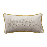 Joy To The World Cotton Lumbar Pillow