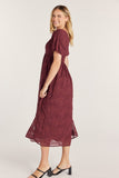Embroidered Sweetheart Neck Dress