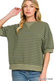 Striped Banded Pullover