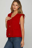 Sleeveless Chunky Sweater Vest