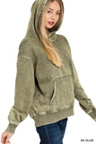 Fleece Acid Washed Hoodie