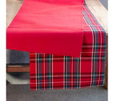 Tartan Plaid/red Reversible Table Runner