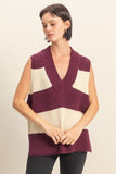 Striped V-Neck Sweater Vest