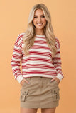 Striped Long Sleeve Pullover