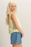 Sleeveless Eyelet Top