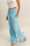 Mineral Washed Wide Leg Pants
