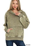 Fleece Acid Washed Hoodie