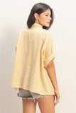 Striped Button Front Blouse