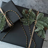 Large Aged Red, Green, Silver Bead Garland