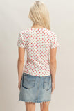 Polka Dot Short Sleeve Top