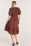 Printed Smocked Midi Dress