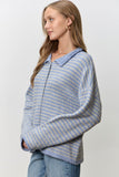 Striped Button Up Cardigan